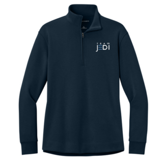 Port Authority Wearever Pique Women's Navy 1/4 Zip Pullover